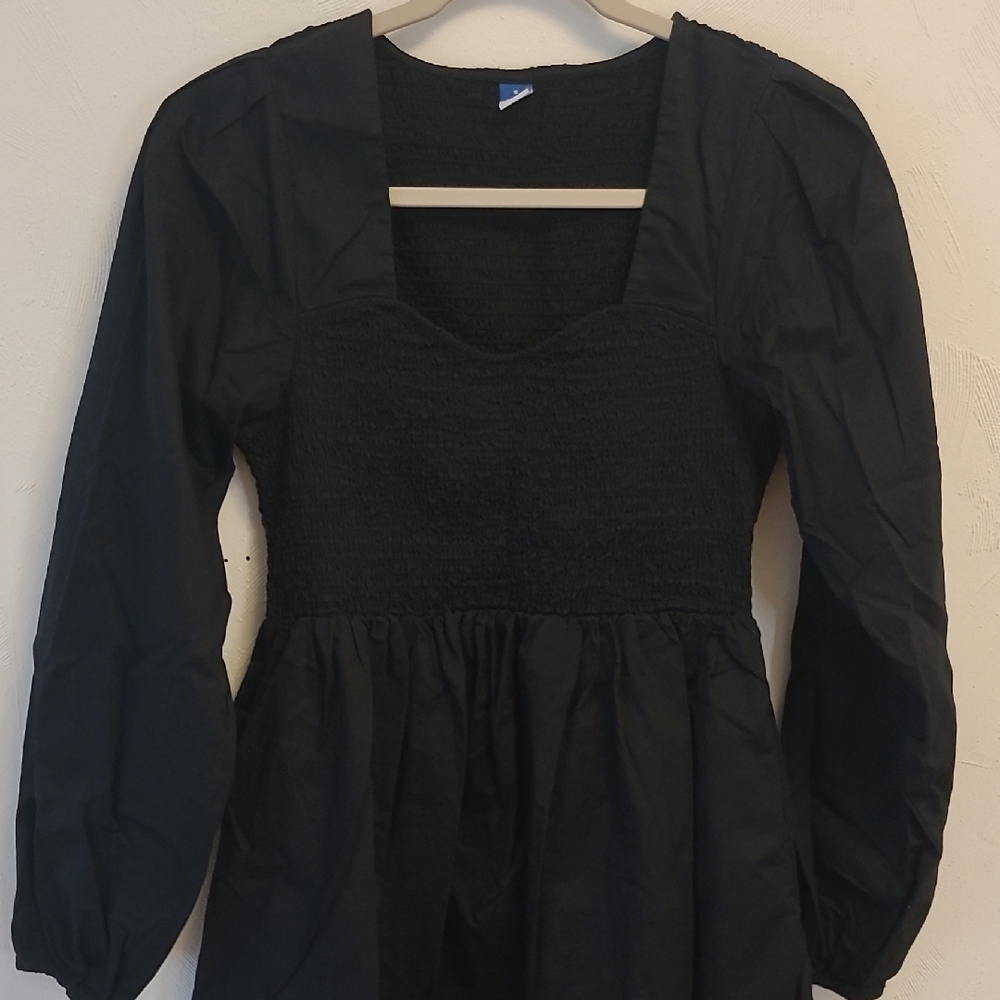 Old Navy Elegant Black Long Sleeve Dress - Picture 9 of 14